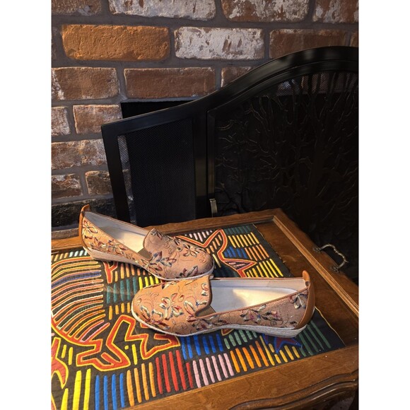 David Tate Embroidered Espadrille Flat (Lola style) Size 10 - Picture 3 of 6